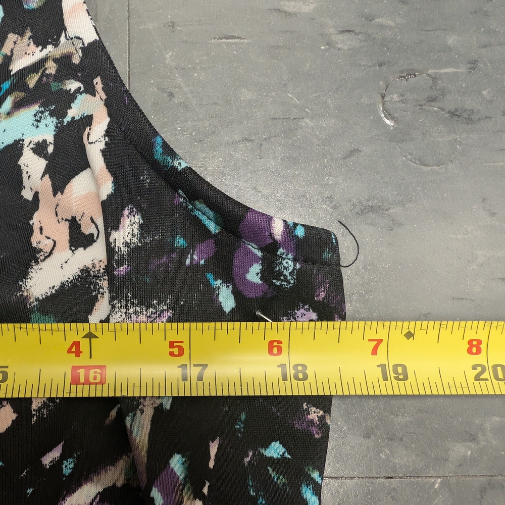 Massimo Black and Purple Abstract Midi Dress - Picture 5 of 6